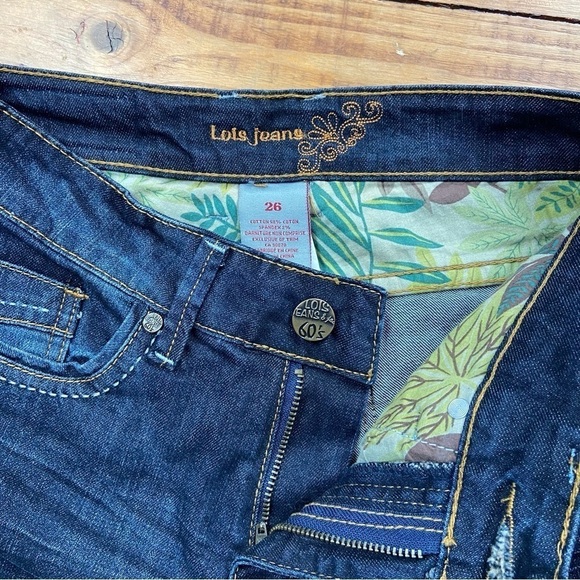 Loïs Julianne 2 jeans bundle bootcut straight blue 60’s style high rise 26 stret - Picture 7 of 16